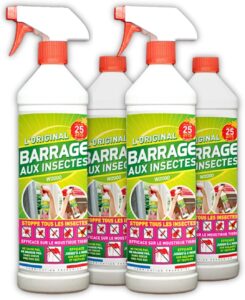 Barrage Insectes W2000 - Lot de 4x1L avec Vaporisateurs