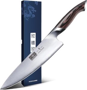 Couteau de Chef Japonais 20cm - Ultra Tranchant en Acier