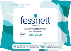 Fess'nett Papier Toilette Humidifié Sensitive - 50 Pièces