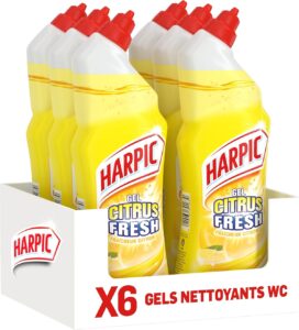 Harpic Gel WC Citron 750 ml - Nettoyant Agrume (Lot de 6)