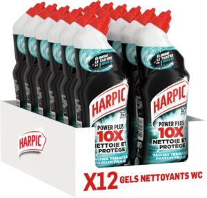 Harpic Gel WC Power Plus anti-taches - lot de 12 antibactériens