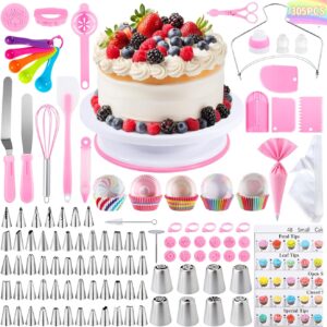 Kit Pâtisserie Complet 305 Pièces avec Plateau Tournant