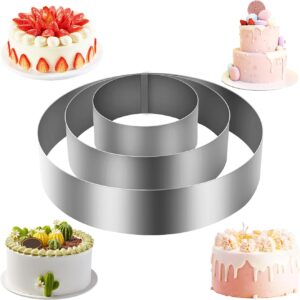 Moules à Gâteaux Ronds Inox 3 Pcs