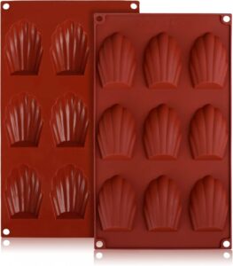 Moules à Madeleines en Silicone 9 Cavités Antiadhésifs