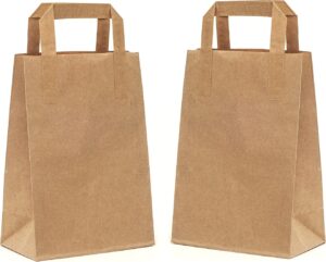 PAKNOR® 50 Sacs en Papier Marron - 18x23x8