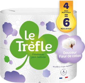 Papier toilette Le Trèfle Douceur - 4 rouleaux maxi FSC® Mixte