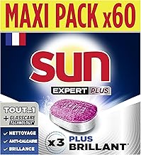 Pastilles lave-vaisselle SUN Expert Plus - 60 tablettes brillance