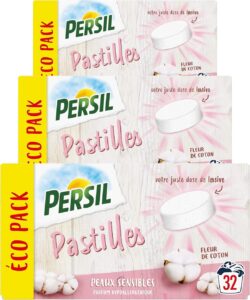 Persil Pastilles Hypoallergéniques 96 Lavages Fleur de Coton