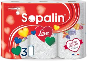 Rouleaux Sopalin Love : Triple épaisseur