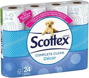 SCOTTEX Classic Décor : 24 rouleaux de papier toilette 2 plis