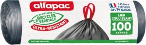 Sacs 100L ultra-résistants Alfapac - 10 pièces recyclés