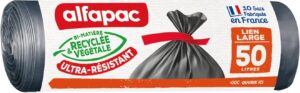 Sacs Poubelle Ultra Résistants 50L Recyclés - ALFAPAC