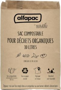 Sacs compostables 10L en papier recyclé - alfapac by Solubio