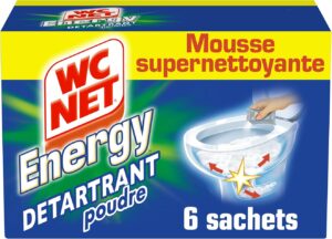 WC NET Energy : Poudre Détartrante Total Hygiène 6 x 60 g