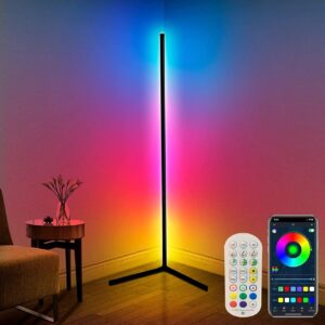 DeeprBling Lampe LED d'Angle 165cm : Ambiance RGB Contrôlable par APP et Télécommande