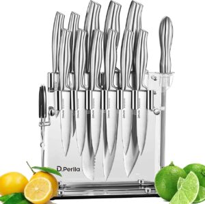 Set de Couteaux de Cuisine D.Perlla 14 pièces en Acier Inoxydable - Professionnel